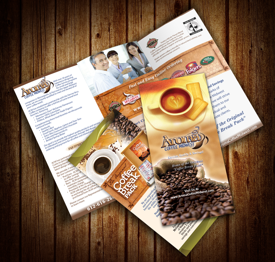 Aroma Coffee Midwest Branding, Print and Digital Web Design - Shawn Eiken
