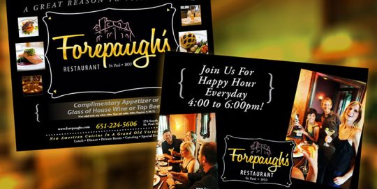 Print - Forepaugh's Restaurant Happy Hour Post Card - Shawn Eiken