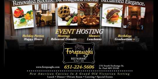 Print - Forepaugh's Restaurant Event Hosting Postcard